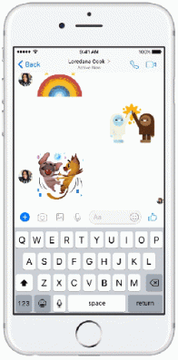 GIF di Facebook Messenger source Facebook