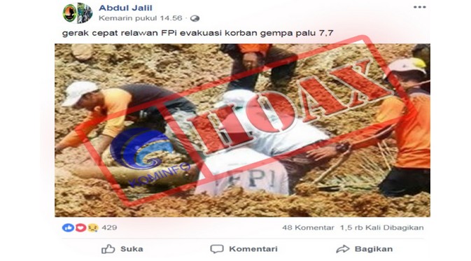 7 Hoax yang Selimuti Bencana Sulteng, Jangan Kemakan Isu!