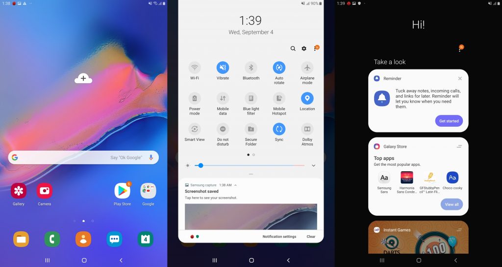 Antarmuka Samsung Galaxy Tab A 8.0 S Pen (2019)