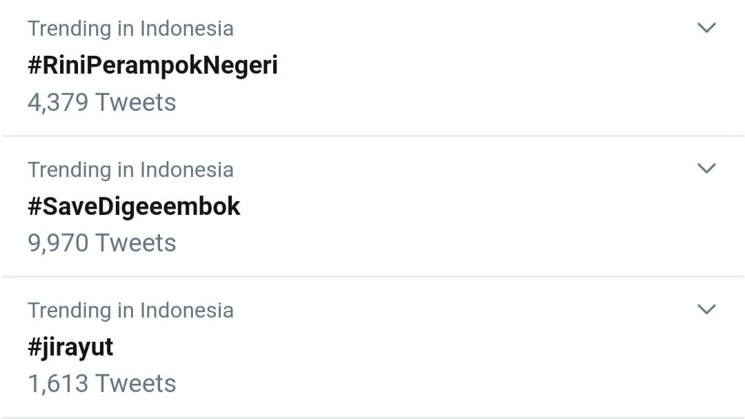 #RiniPerampokNegeri Trending di Twitter, Siapa Sosok Rini Sebenarnya?