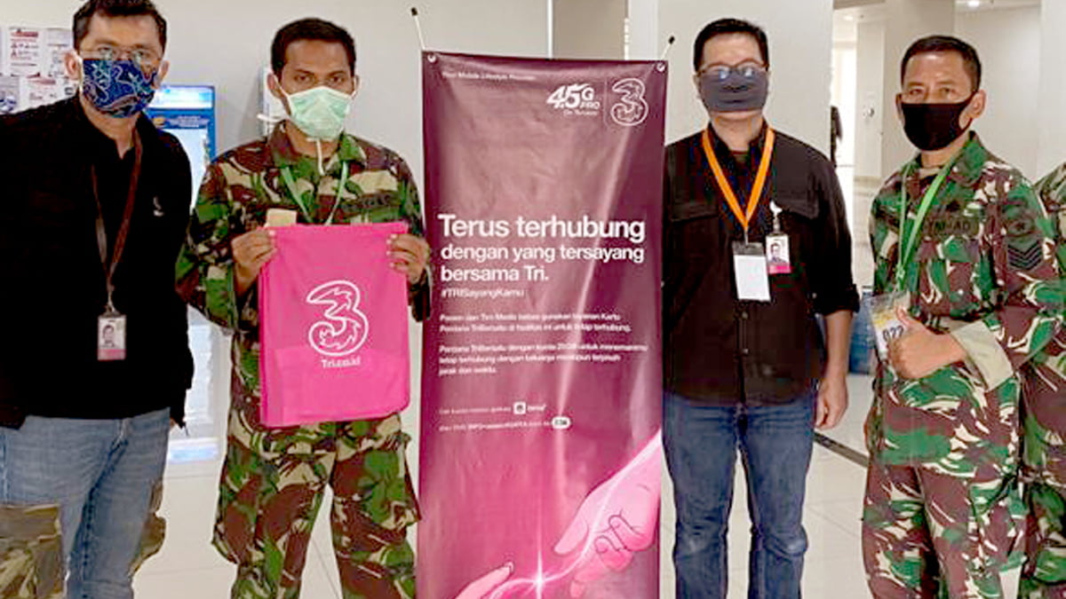 3 Indonesia Sediakan 5.000 Kartu Perdana 25GB Gratis Untuk Pasien dan Relawan di Wisma Atlet Kemayoran
