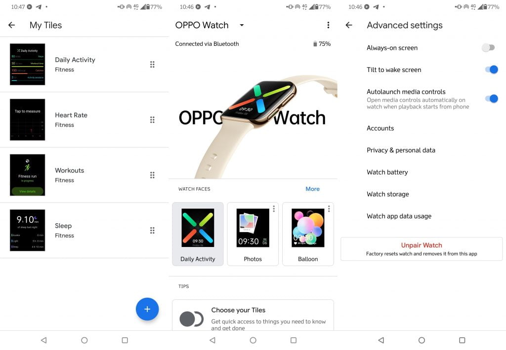 Aplikasi Wear OS Oppo Watch