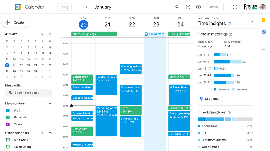 Google Calendar Tampilkan Berapa Lama Waktu Habiskan Meeting