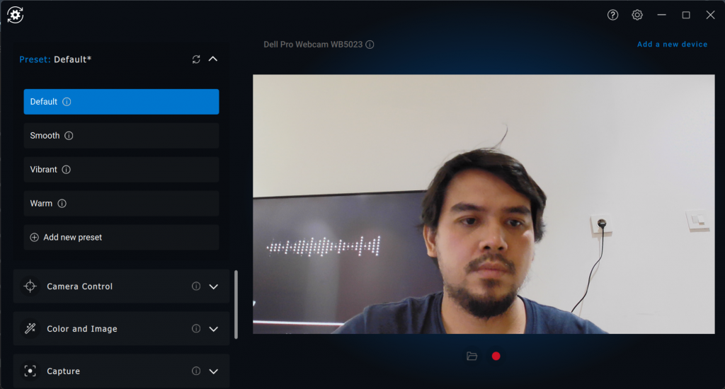 Tampilan Aplikasi Dell Peripheral Manager
