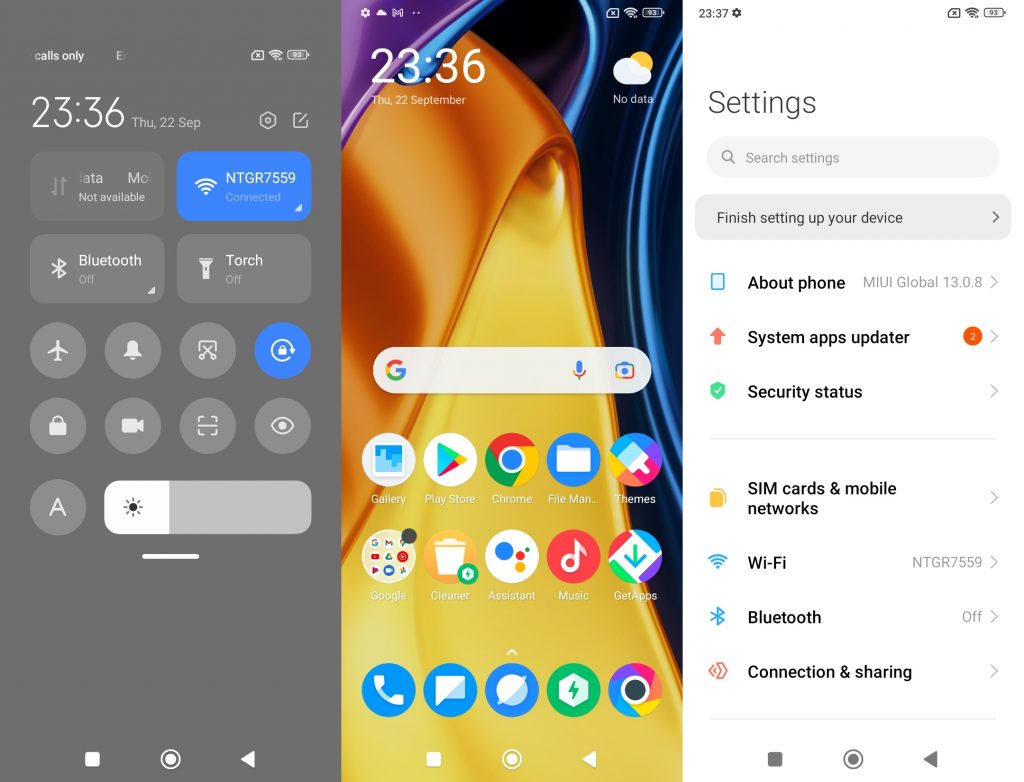 Antarmuka Xiaomi Poco C40