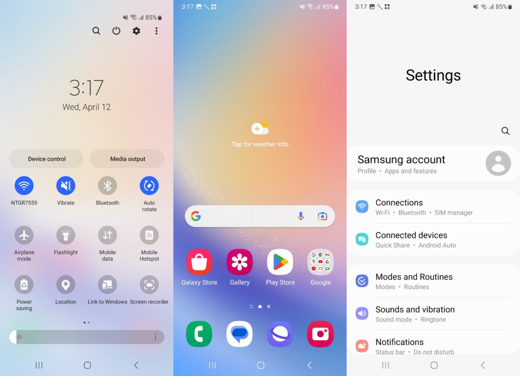 Antarmuka Samsung Galaxy A34 5G