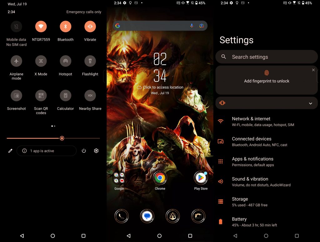 Antarmuka ROG Phone 6 Diablo Immortal Edition