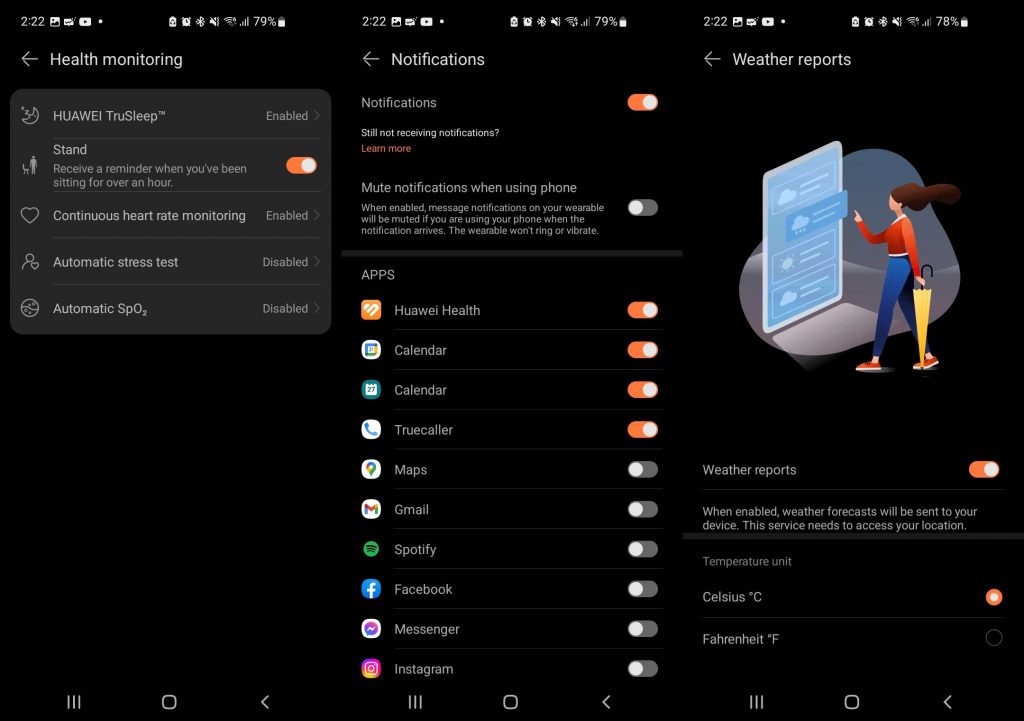 Tampilan Aplikasi Huawei Health
