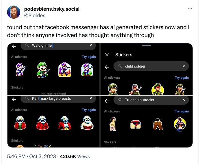 Stiker dibuat oleh AI