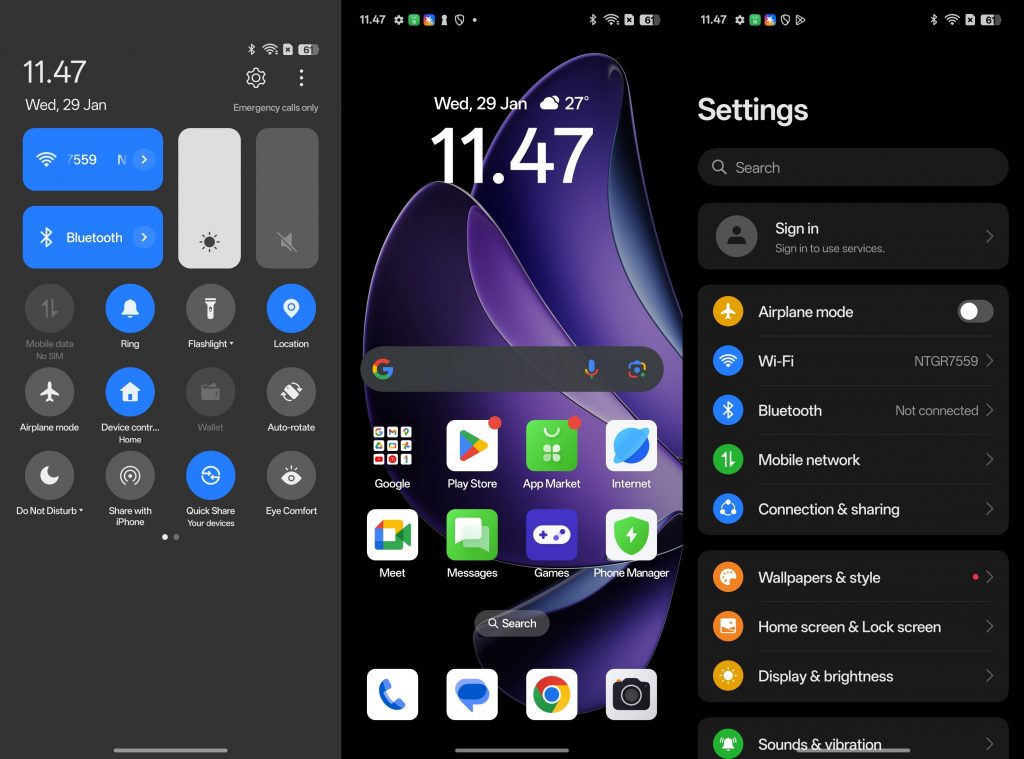 User Interface Oppo Reno13 F 5G