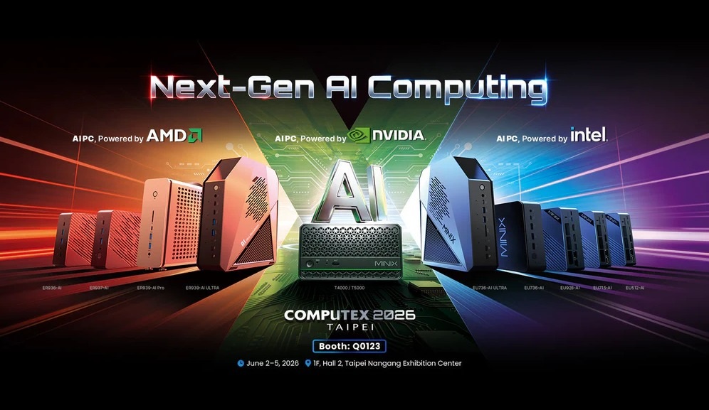 MINIX Pamerkan PC AI Generasi Terbaru di Computex Taipei 2026