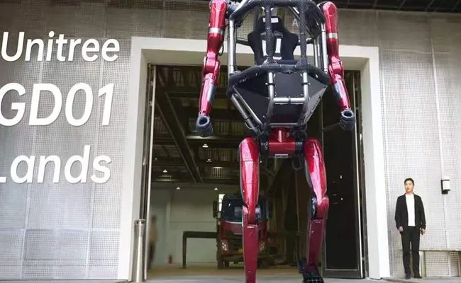 Unitree GD01 robot China mirip Transformers yang bisa dinaiki manusia