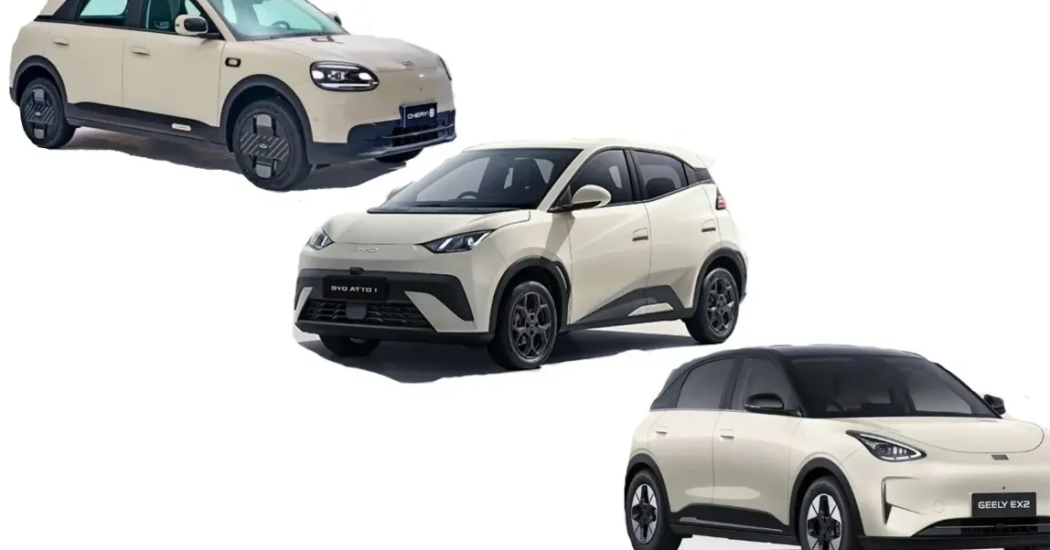 Perbandingan Mobil Listrik Rp200 Jutaan: Chery Q, BYD Atto 1, Geely EX2