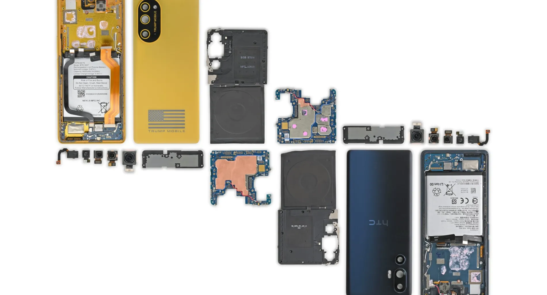 Perbandingan mainboard HTC U24 Pro dan Trump Mobile T1