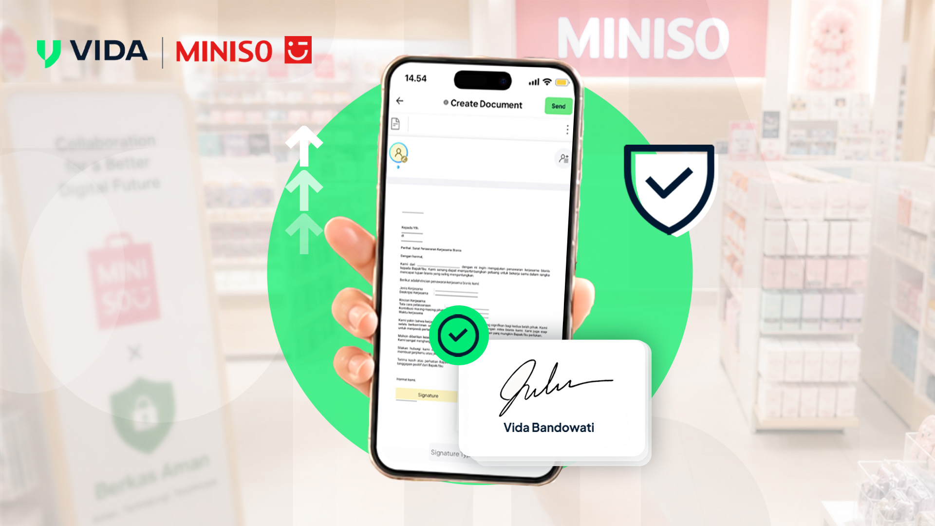Miniso Indonesia Gunakan Vida Sign untuk 400+ Dokumen per Bulan