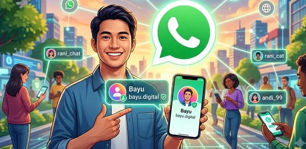 Ilustrasi fitur baru WhatsApp Username.