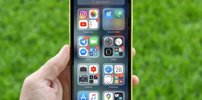 The App Library on an iPhone.