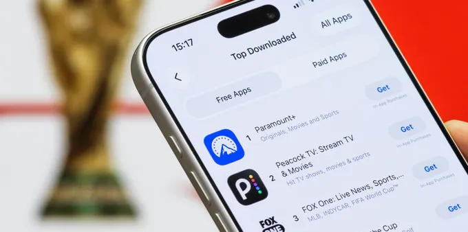 The Top Downloaded list of apps on the App Store.