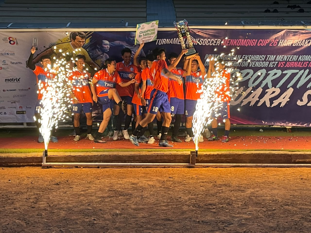 Content image for article: Turnamen Mini Soccer Menkomdigi CUP 2026 Meriahkan Hari Bhakti Postel ke-81