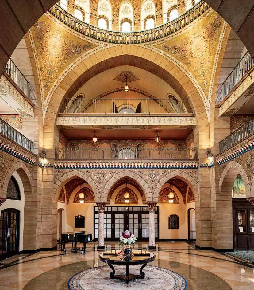 The central rotunda, 60 feet high and awe-inspiring.